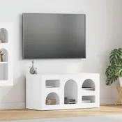 TV ormar Visoki sjaj bijela 80 x 35 x 40 cm Konstruirano drvo