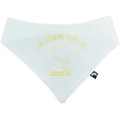 Podbradnjak bandana za bebe Azaria - Bijeli sa žutim slonicem