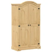 Vidaxl Garderobna omara Corona 102x52x186 cm trdna borovina