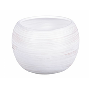Pokrov za cvetlični lonec MANES STRIP keramika bela žgana d16x16cm