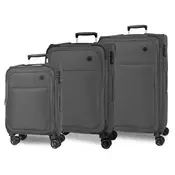 Jada Toys MOVOM Atlanta Grey, Komplet luksuznih tekstilnih potovalnih kovčkov, 77cm/66cm/55cm, 5318423