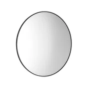 SAPHO AROWANA Okroglo Ogledalo v Črnem Matt Aluminijastem Okvirju o 60 cm