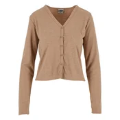 Womens ribbed cardigan beige