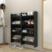 Zidni ormarici za cipele 4 kom sjajni crni 60x18x60 cm drveni