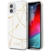 Guess Etui Guess Gold Chain Collection za iPhone 12 mini - belo