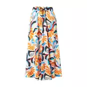 Womens satin midi skirt AOP magicmangoabstract