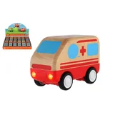 Teddies Ambulantni avto les 11cm na vztrajniku na baterijo z lučjo, zvokom 18m+