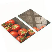 shumee Trpežne in elegantne steklene table z vzorcem paradižnika na lesu 2x30x52 cm
