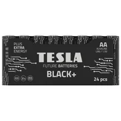 TESLA BLACK+ alkalne baterije AA (LR06, svinčnik, folija) 24 kosov