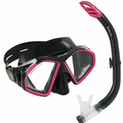 NEW Potapljaška Očala s Cevko Aqua Lung Sport Hawkeye Črna Siva