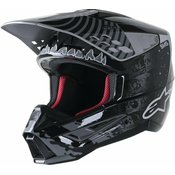 Alpinestars S-M5 Solar Flare Helmet Black/Gray/Gold Glossy XL Čelada