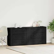 Kreveta Crni hrast 160 x 33 x 70 cm Konstruirano drvo
