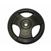 Gumiran utežni disk, 31 mm, gumiran, 15 kg S-SPORT