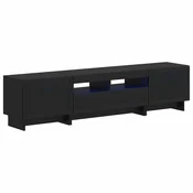 vidaXL 5-delna LED TV omarica Črna Inženirski les