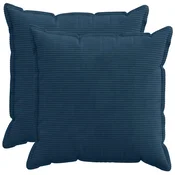vidaXL Prevleka za blazino 2 kos HOUTEN Temno modra 80 x 80 cm