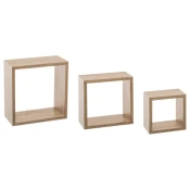 FIVE Zidna polica kocka 3 kom FIXY 15x9x15, 20x9x20, 25x9x25cm