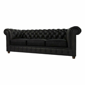 Crna baršunasta sofa 230 cm Cambridge - Ropez