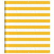 Vidaxl Balkonska pregrada rumeno-bele črte 120x800 cm
