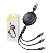 BASEUS USB kabel za punjenje 3u1 Lightning/TypeC/Micro 3.5A 1.1m crni CAMJ010001