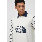 Pamucna majica dugih rukava The North Face boja: bež, s tiskom