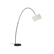 Bela/črna tekstilna stoječa svetilka z upogljivo konstrukcijo (višina 145 cm) Arc – Ellos Home