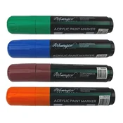 Artmagico akrilni marker JUMBO (15 mm) - ZEMLJA 4 kosi - zelena, modra, rjava, oranžna