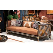 Casa Padrino luxury Art Deco sofa brown/multicolored/gray/gold - Living room sofa - Living room furniture - Art Deco furniture - Luxury furniture