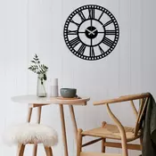 Wallxpert WALLXPERT Metal Wall Clock 10 - Black stenska ura, (20802064)