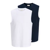 JACK & JONES Majica JORHYERES marine/bela