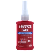 Loctite 243 50 ml modro lepilo za pritrjevanje kovinskih navojev, srednje trdno, univerzalno, ščiti pred rahljanjem elementov zaradi vibracij, za kovine, nerjaveče jeklo, aluminij, odobritev P1 NSF