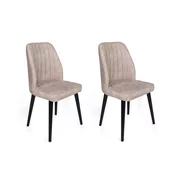 Conceptum Hypnose Set 2 trpezarijske stolice Krem-Crni