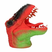 Tyrannosaurus Rex na ruci Dino World, zeleno-smeda, silikon