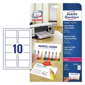 PAPIR ZA VIZITKE PREMIUM 85X54MM, Z GLADKIMI ROBOVI 270G, C32026-10