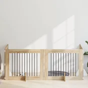 Vrata za pse s postoljem 4 pcs Hrast sonoma 100 x 80 cm