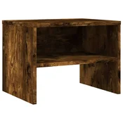 Noćni ormarići 2 kom dimljeni hrast 40 x 30 x 30 cm drveni