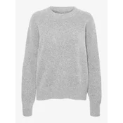 VERO MODA Pulover VMBoom  svetlo siva