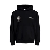 Jack & Jones Junior Majica JJTradition ecru / črna