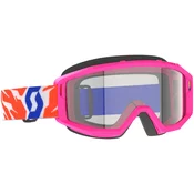 Djecje naocale za motocross SCOTT Primal Youth roze s prozirnim pleksiglasom