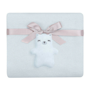 KikkaBoo pleteno baby cebence 75x100 Bear with me blue ( KKB11051 )