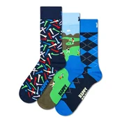 Happy Socks Nogavice Golf Cart modra/mornarska/svetlo modra/oliva