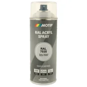 Industrijski akrilni lak sprej RAL HG 400ml Motip - RAL 7035 svetlo siva