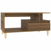Stolic za kavu smedi hrast 90x49x45 cm konstruirano drvo