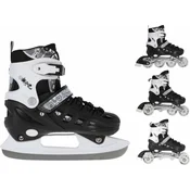 shumee NH10905 4v1 ČRNE ROLARKE VEL. M(35-38) Z DIMENZIJAMI HOKEJSKE SMUČI NILS EXTREME