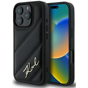 Karl Lagerfeld KLHCP16XPQDSMGK iPhone 16 Pro Max 6.9 black hardcase Quilted Signature (KLHCP16XPQDSMGK)