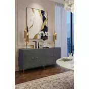 HANAH HOME Komoda Lessi 150 Anthracite Gold