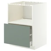 METOD/MAXIMERA Podst omarica za vgrad gspd aparate, bela/Nickebo mat sivo-zelena, 60x60 cm