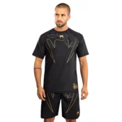 Venum T-Shirt Serpenti Dry-Tech, Black/Silver/Gold - S
