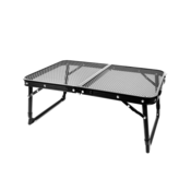 Aga Skladací kempingový stolík 60x40x25/33 cm Čierny