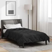 Vidaxl Poletna odeja Črna 220 x 135 cm Mikrovlakna