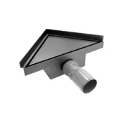 Mexen Flat-T M13 trikotni talno odtok 20 x 20 cm, krtačeno gun gray - 1E10320